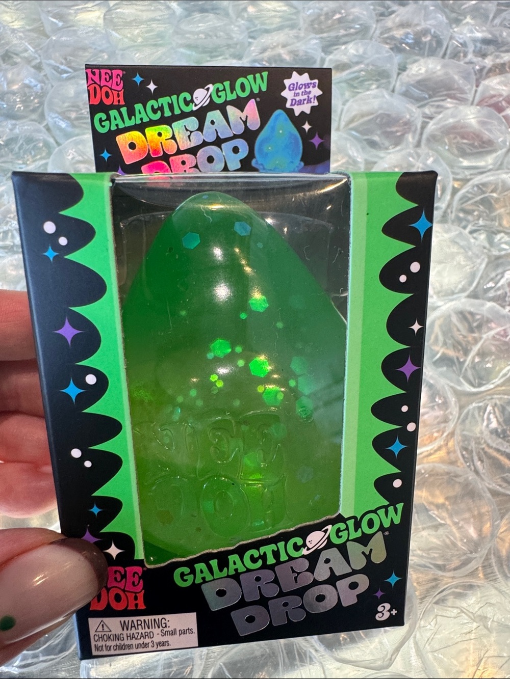 NeeDoh Galactic Glow Dream Drop - Green